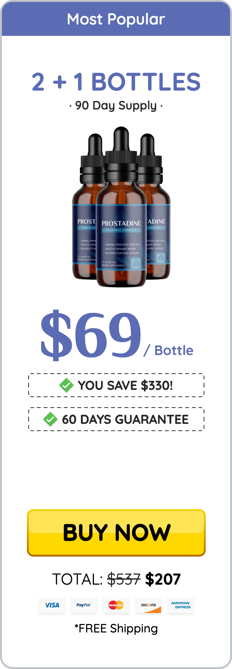 Prostadine 90 day supply